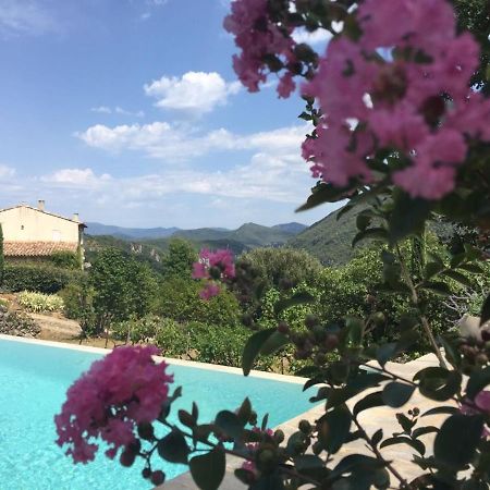 Gite En Cevennes Du Sud, Bergerie Restauree Au Rez De Jardin D'Une Bastide Avec Piscine, Vue Exceptionnelle, Authenticite Et Confort Saint-Laurent-le-Minier Екстер'єр фото